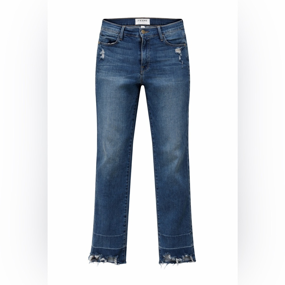 FRAME Le High Straight High Rise Stretch Jeans 27